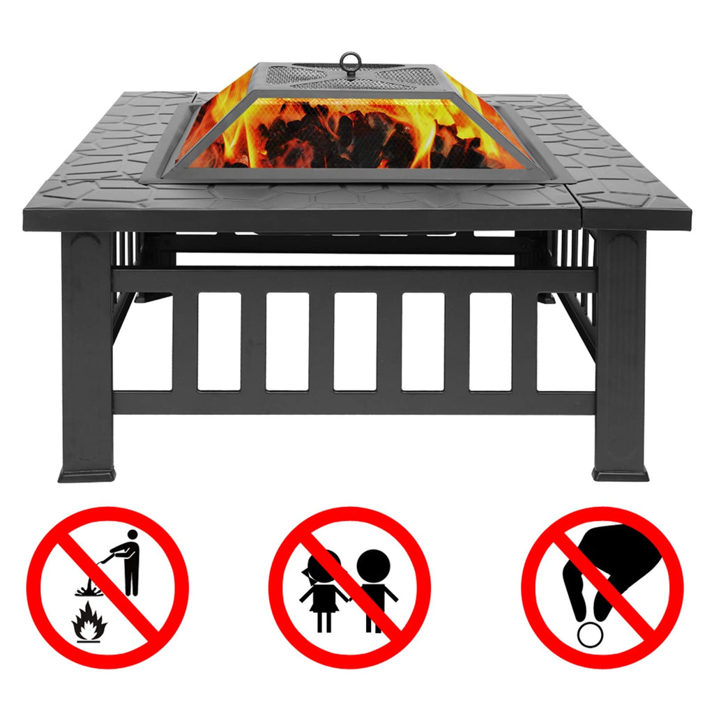 32 Inch Square Fire Pit N4738