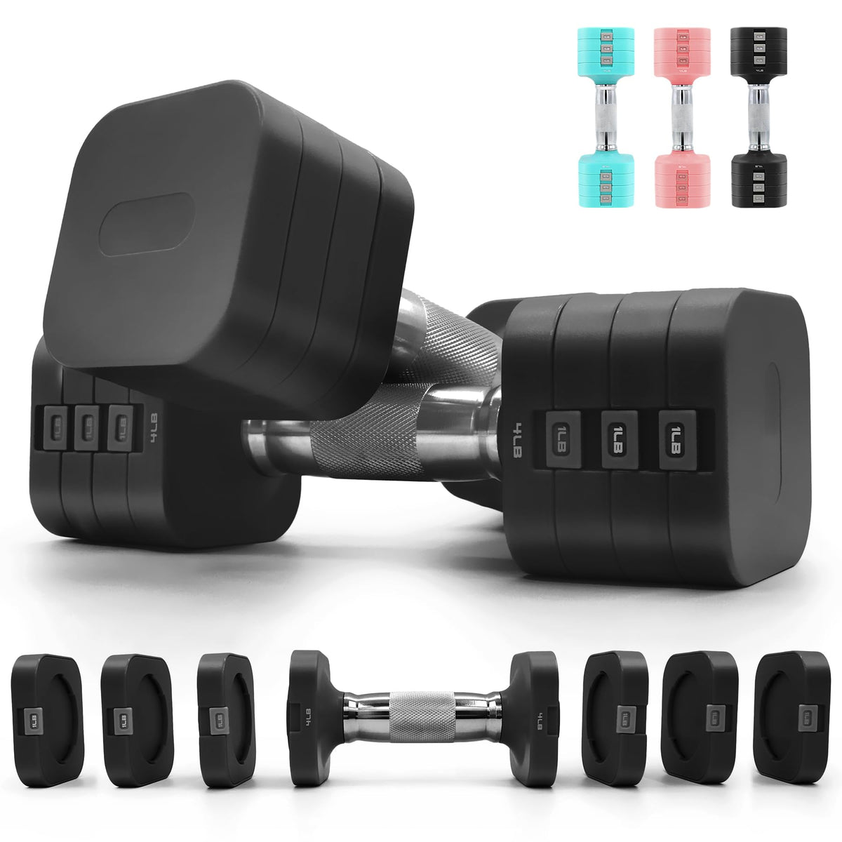 Adjustable Dumbbell Set of 2, 20 LB V2549