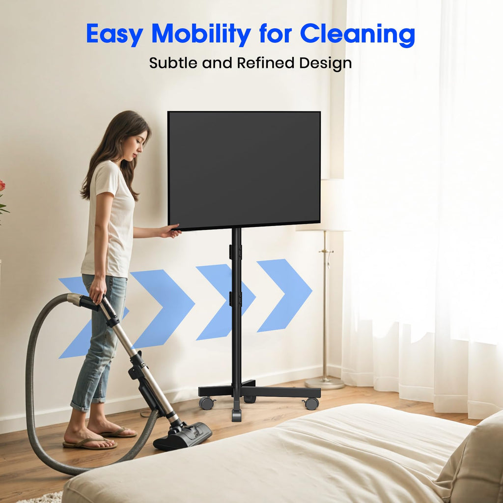 Black Rolling TV Stand for 23-60 Inch TVs D49273