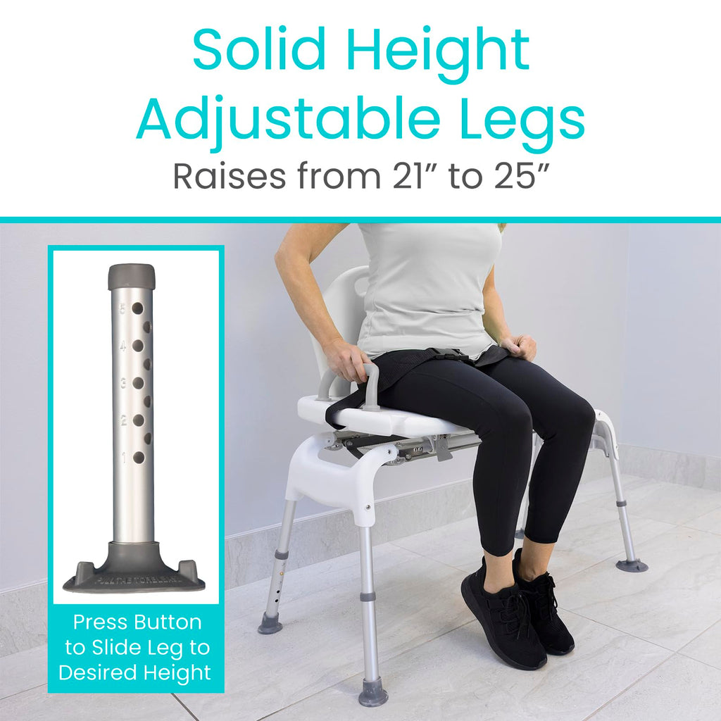 Sliding Shower Chair with Soap Tray and Safety Belt X982198