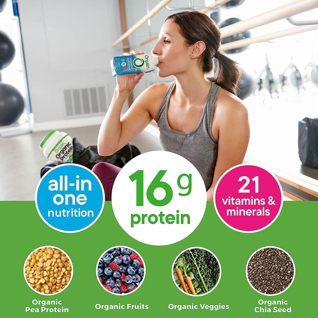 Organic Vegan Plant Based Nutritional Shake, Vanilla Bean + Smooth Chocolate, 11 Fl Oz (Pack of 4) U20599