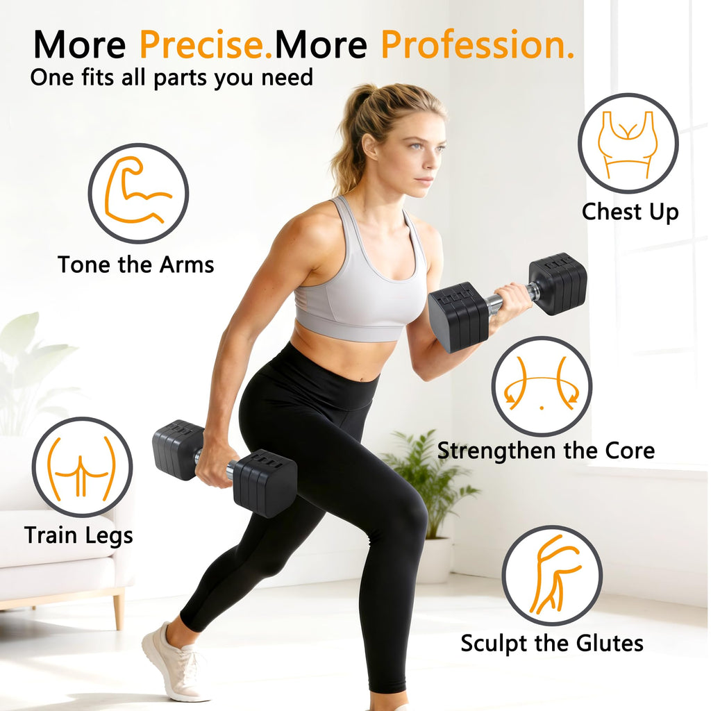 Adjustable Dumbbell Set of 2, 20 LB V2549