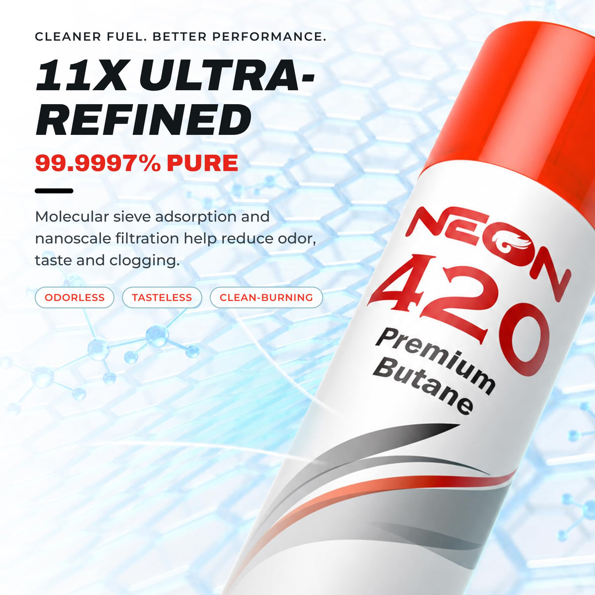 11X Refined Butane Lighter Fluid 420ml 12 Pack D5310