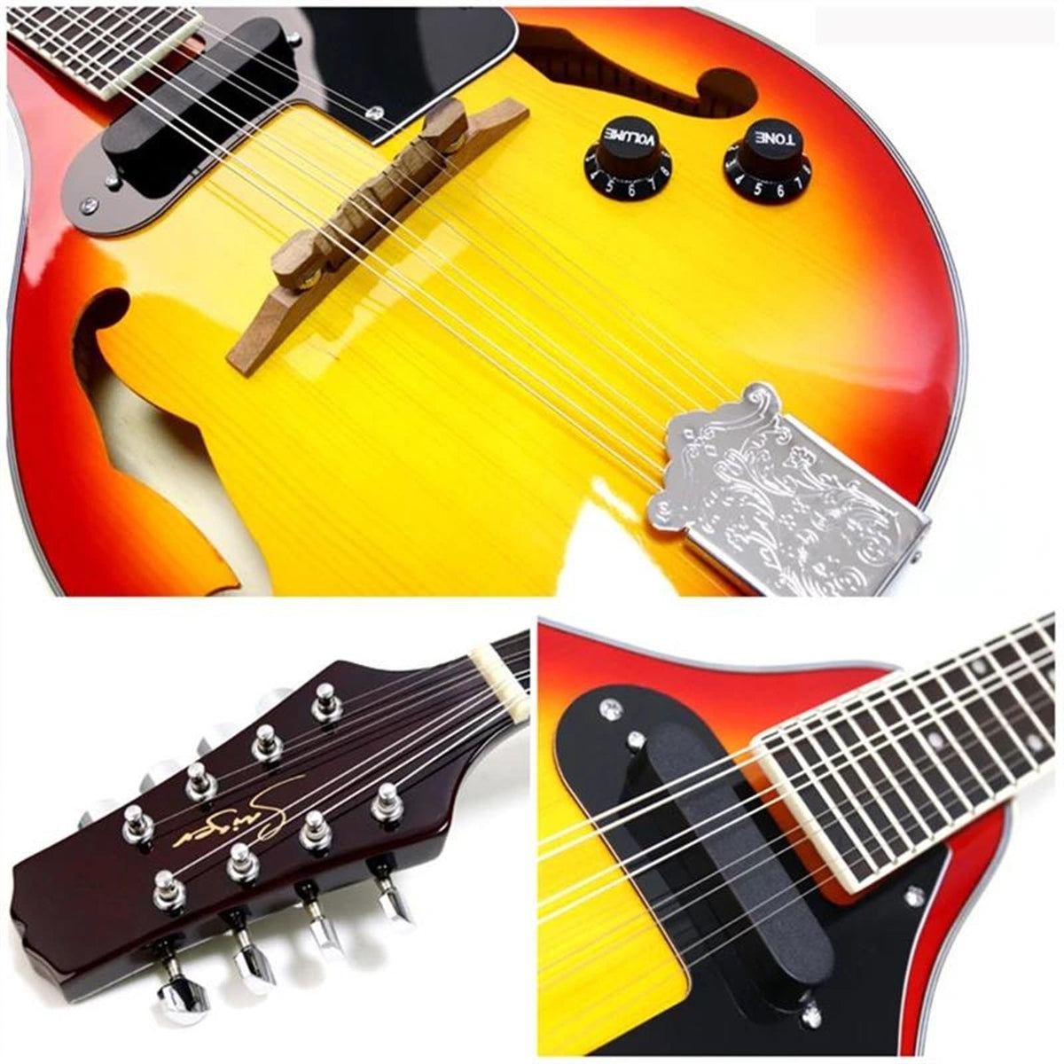 8 Strings Spruce Sunburst Electric Mandolin R55468