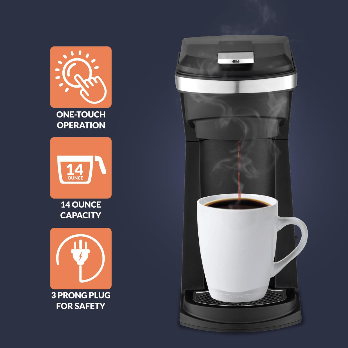Single Serve Coffee Maker with Water Reservoir X24972