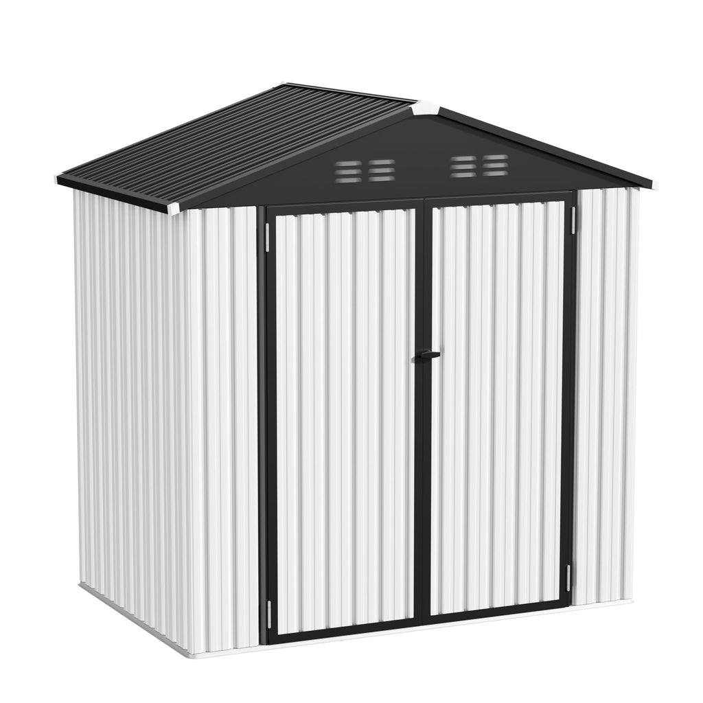 6 x 4 FT Waterproof Metal Outdoor Storage Shed V1695