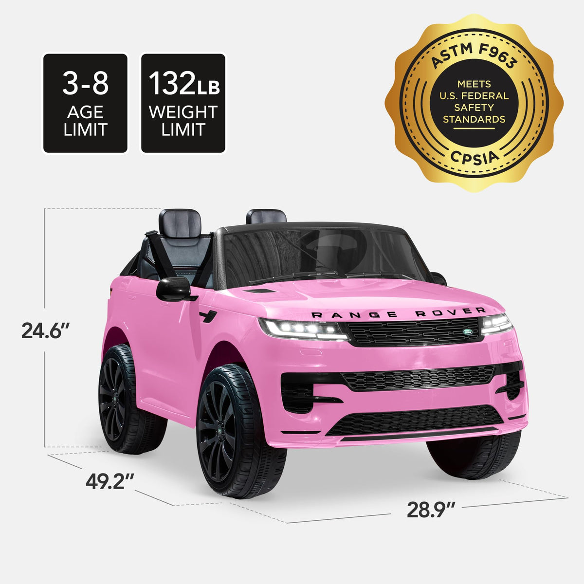Pink 2-Seater Electric Ride On Car Truck K493048