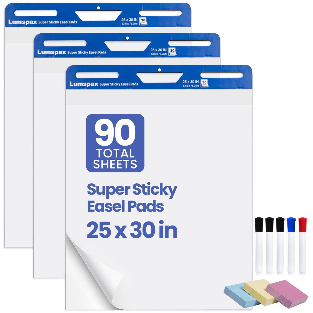 Bleedproof Self-Adhesive Easel Pads 25 x 30 Inches 3 Pads R6635