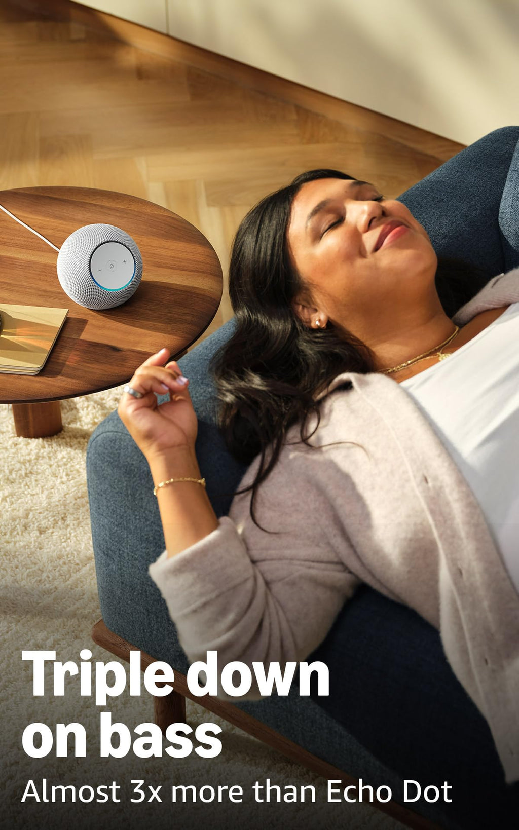 Alexa speaker with room-filling sound and nearly 3x bass M366