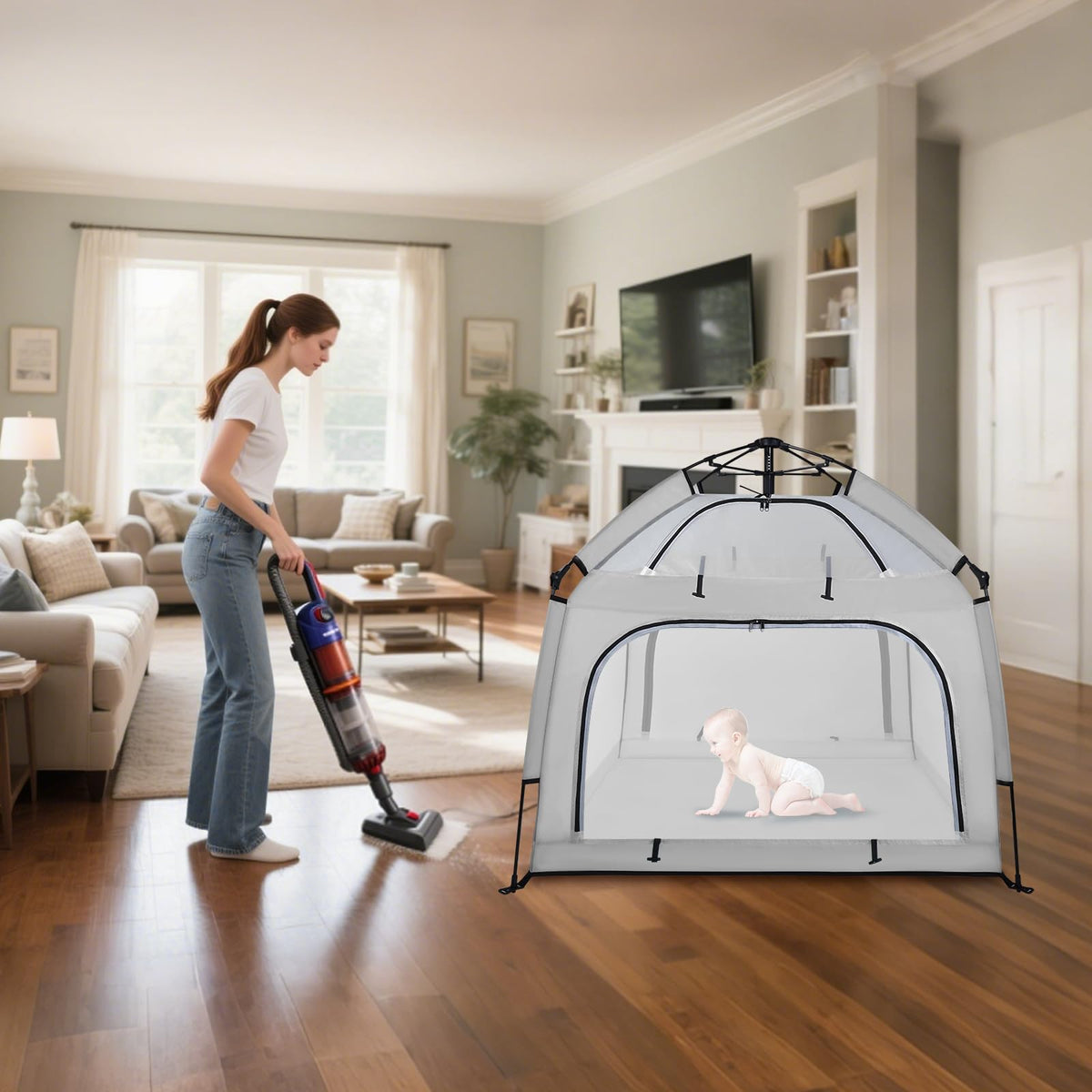 Baby Playpen with Canopy P685713