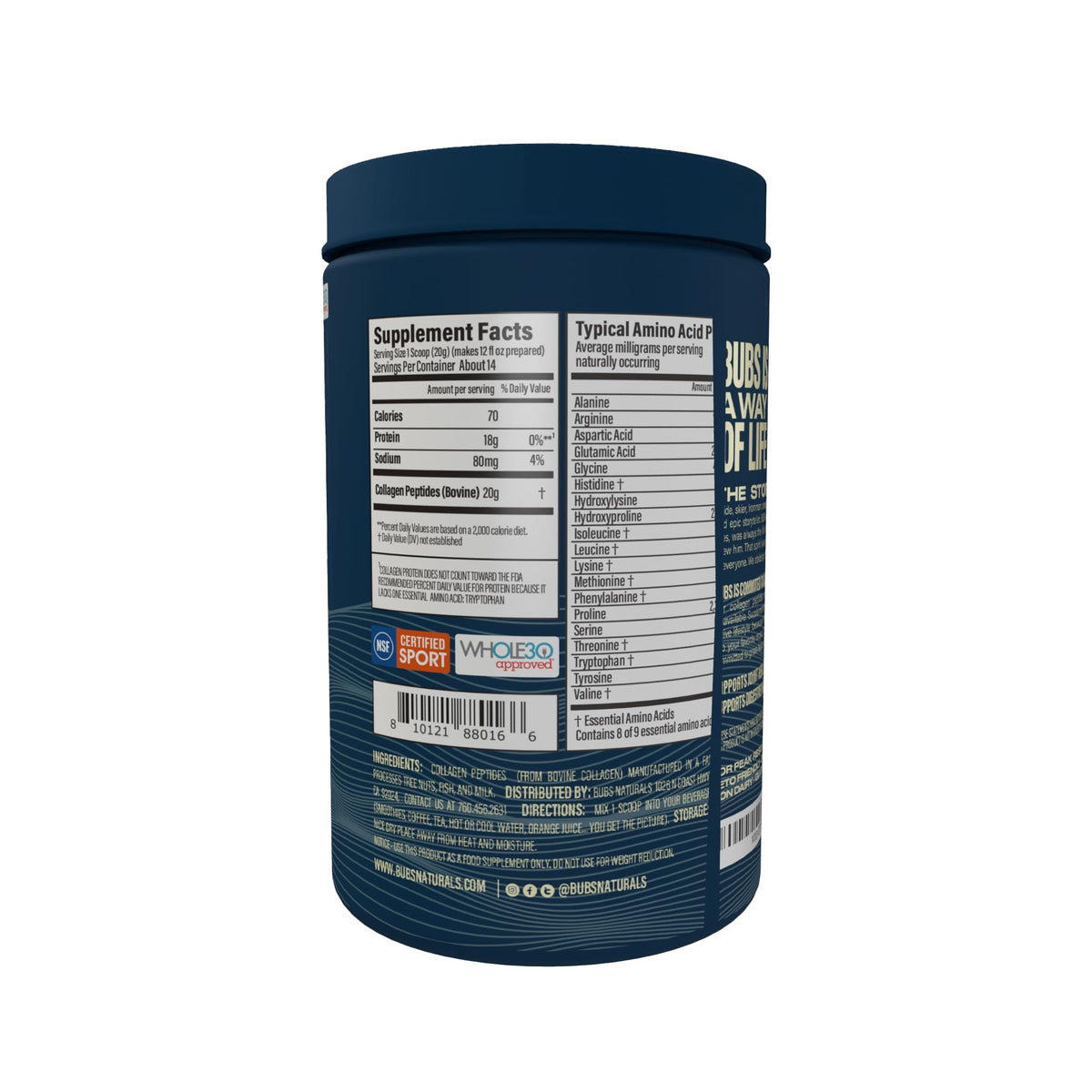Unflavored Collagen Peptides Powder 10oz N2202