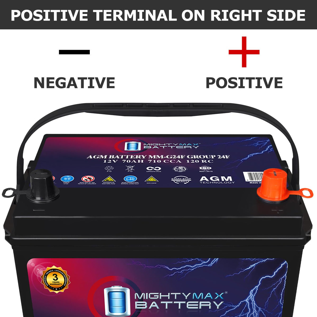 12V 70Ah AGM Replacement Battery B314427