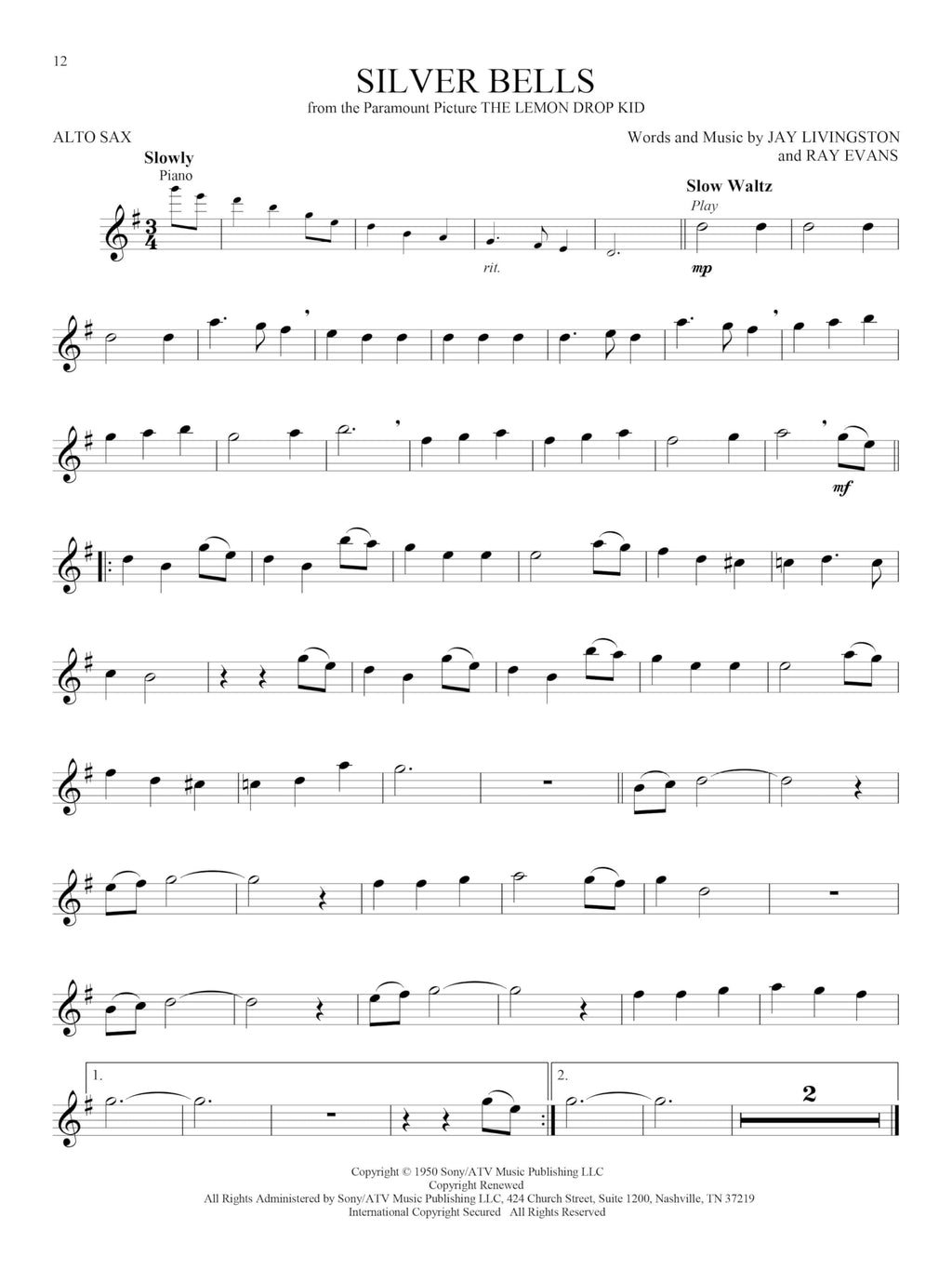 Alto Sax Sheet Music Songbook H62277