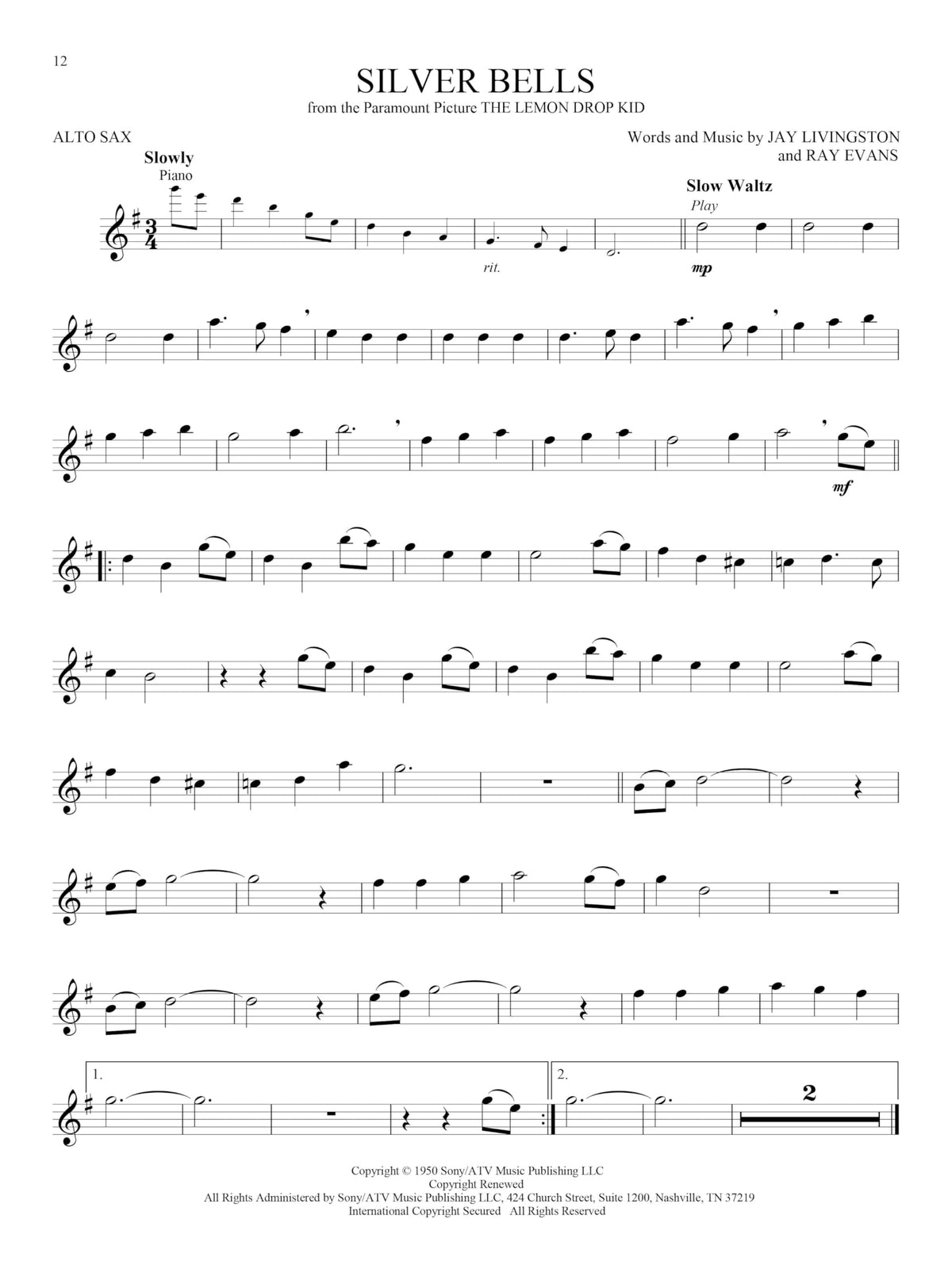 Alto Sax Sheet Music Songbook H62277