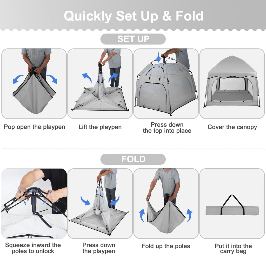 Baby Playpen with Canopy P685713