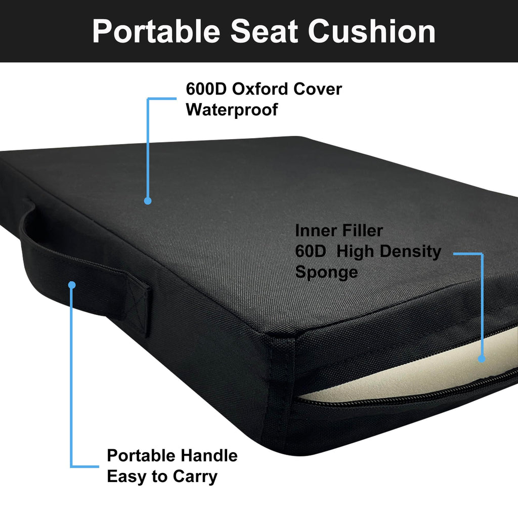 Portable Waterproof Oxford Fabric Stadium Seat Cushions 2-Pack Q835