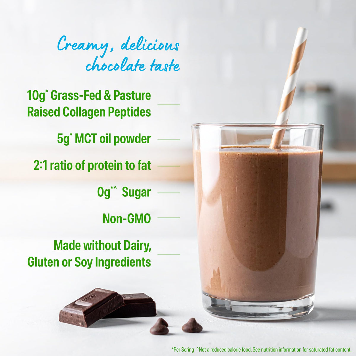 Chocolate Grass Fed Hydrolyzed Collagen Protein Powder K933