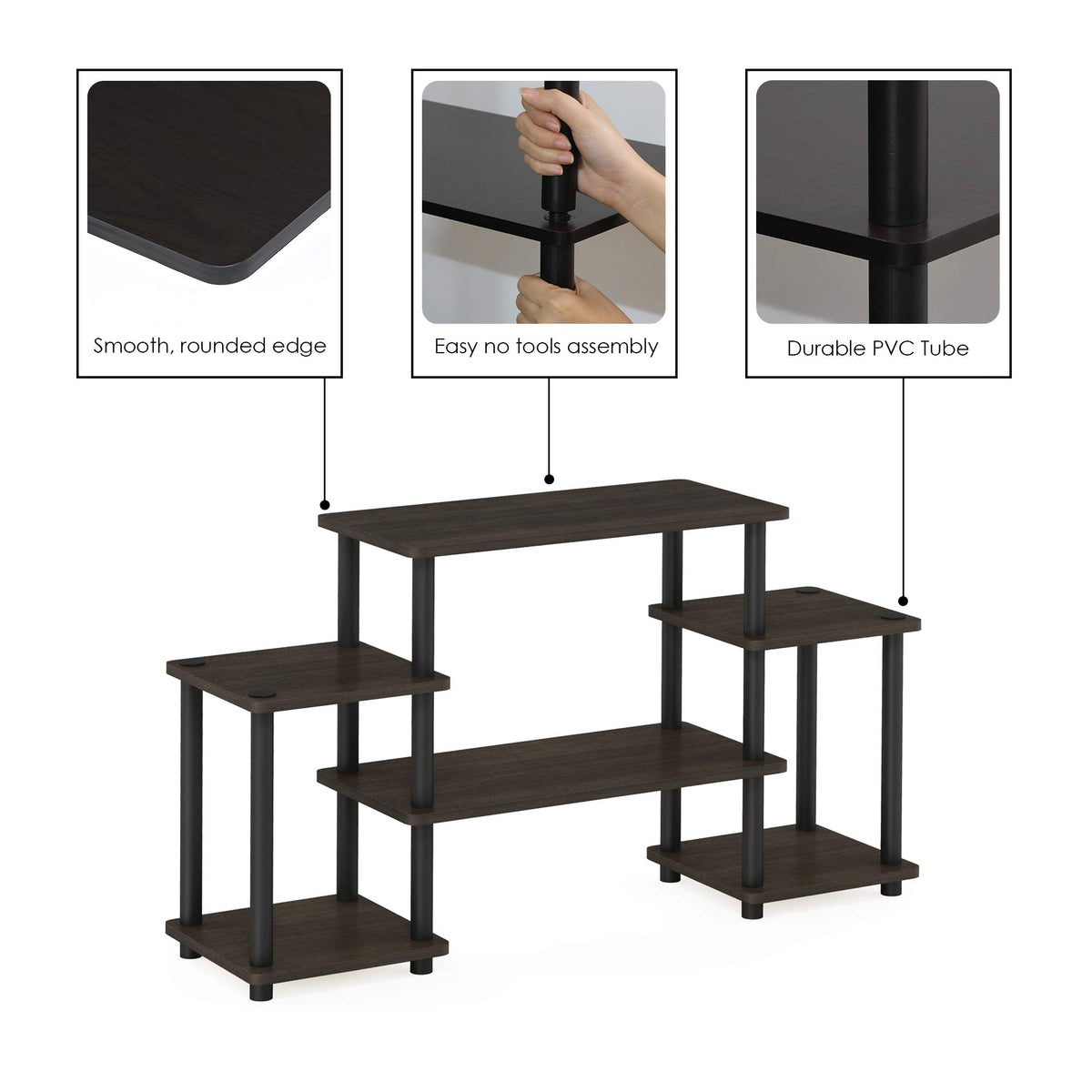Dark Brown/Black Entertainment TV Stands O93556