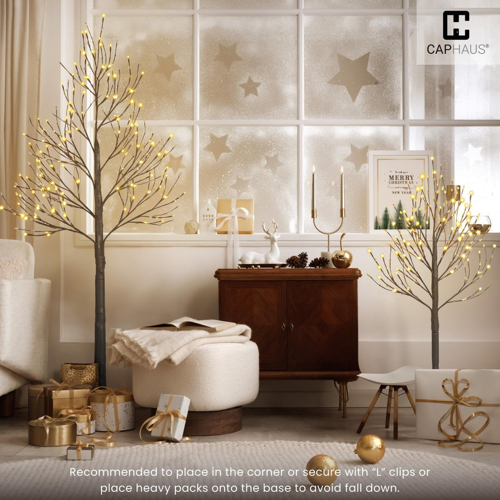 8FT Lighted Willow Twig Tree with 240 Warm White LED Lights A8367