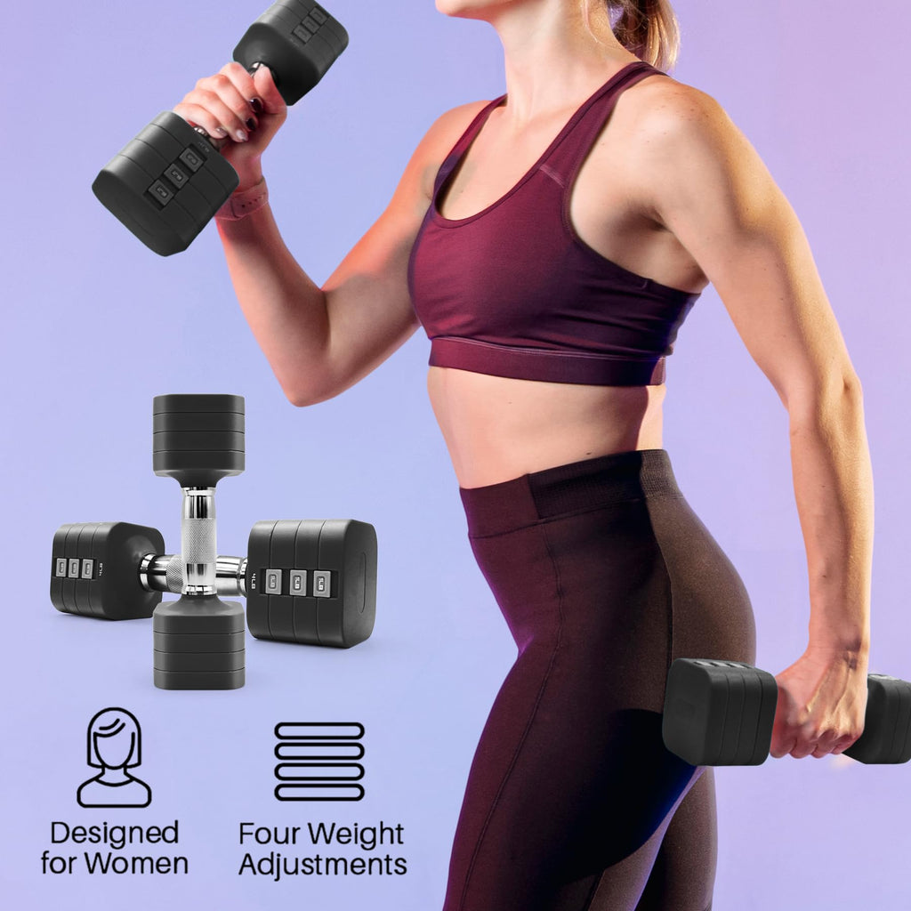 Adjustable Dumbbell Set of 2, 20 LB V2549
