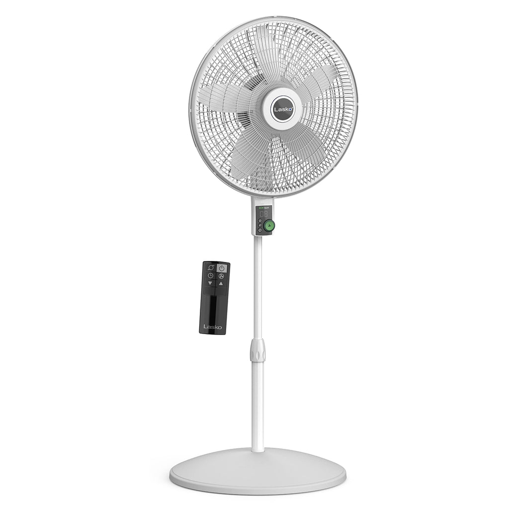 Oscillating Pedestal Fan with 12 Speeds, 8 Hour Timer, Adjustable Height, Remote Control, White F783498