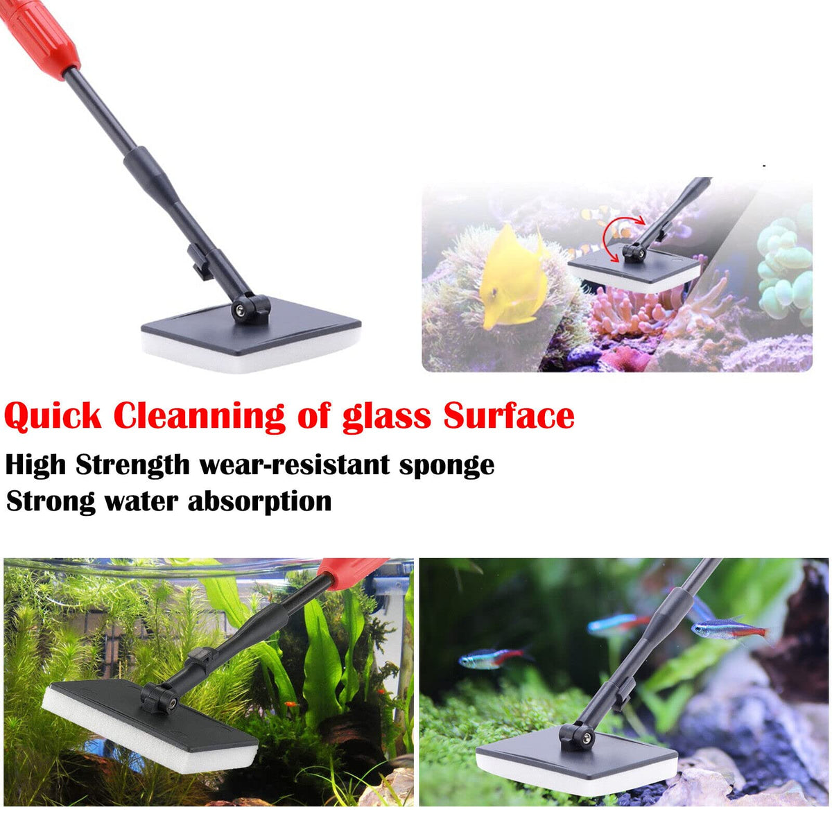 Carbon Fiber 5 in 1 Aquarium Cleaning Tool Kit J7165