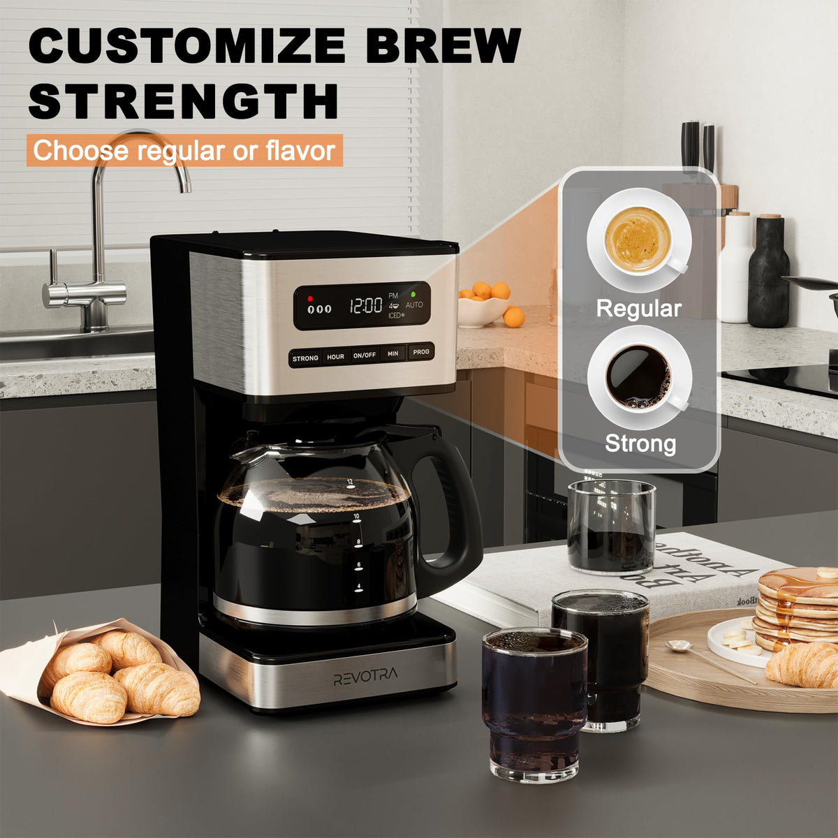 12 Cup Programmable Drip Coffee Maker D145