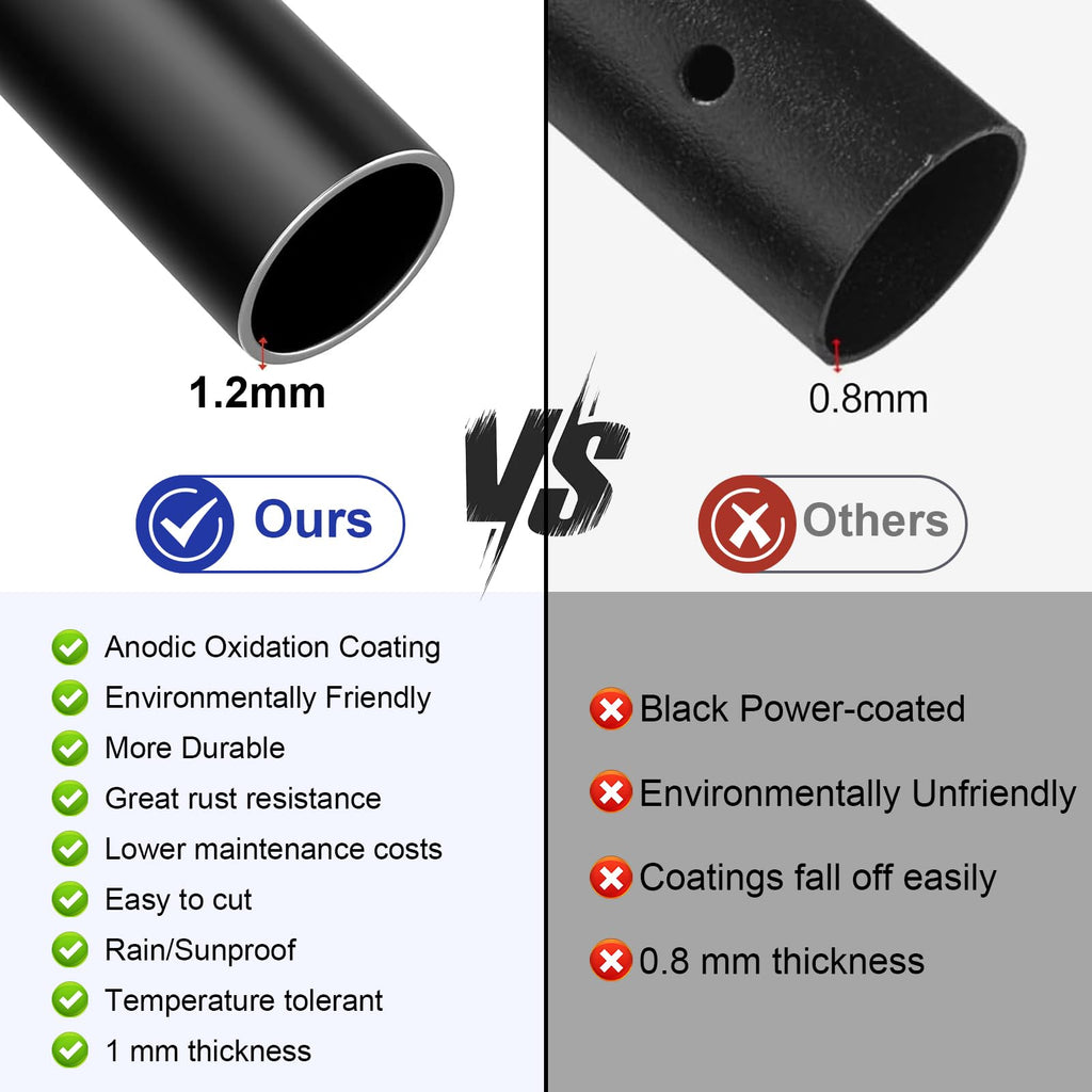 100 Pack 26" Round Black Aluminum Deck Balusters F159003