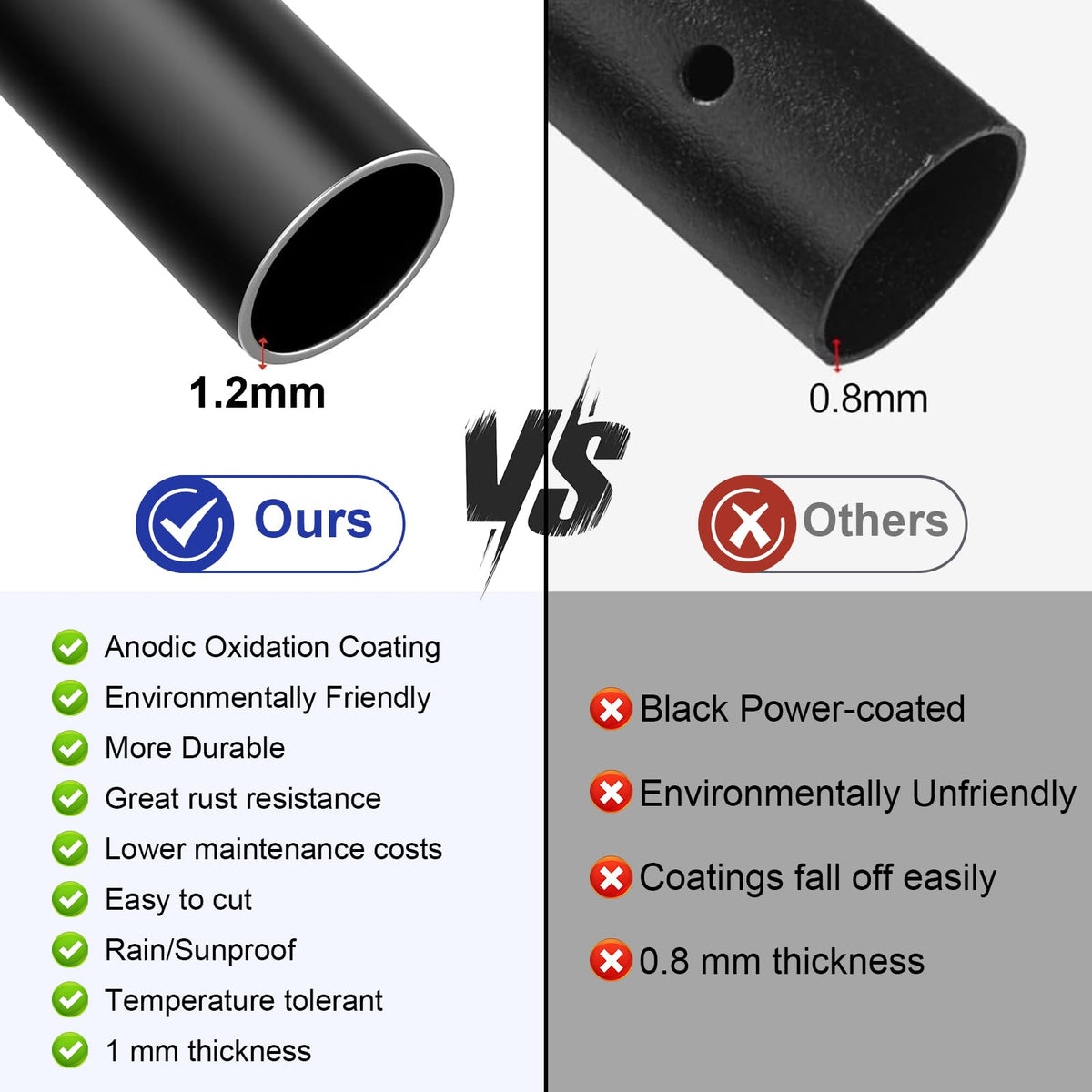 100 Pack 26" Round Black Aluminum Deck Balusters F159003