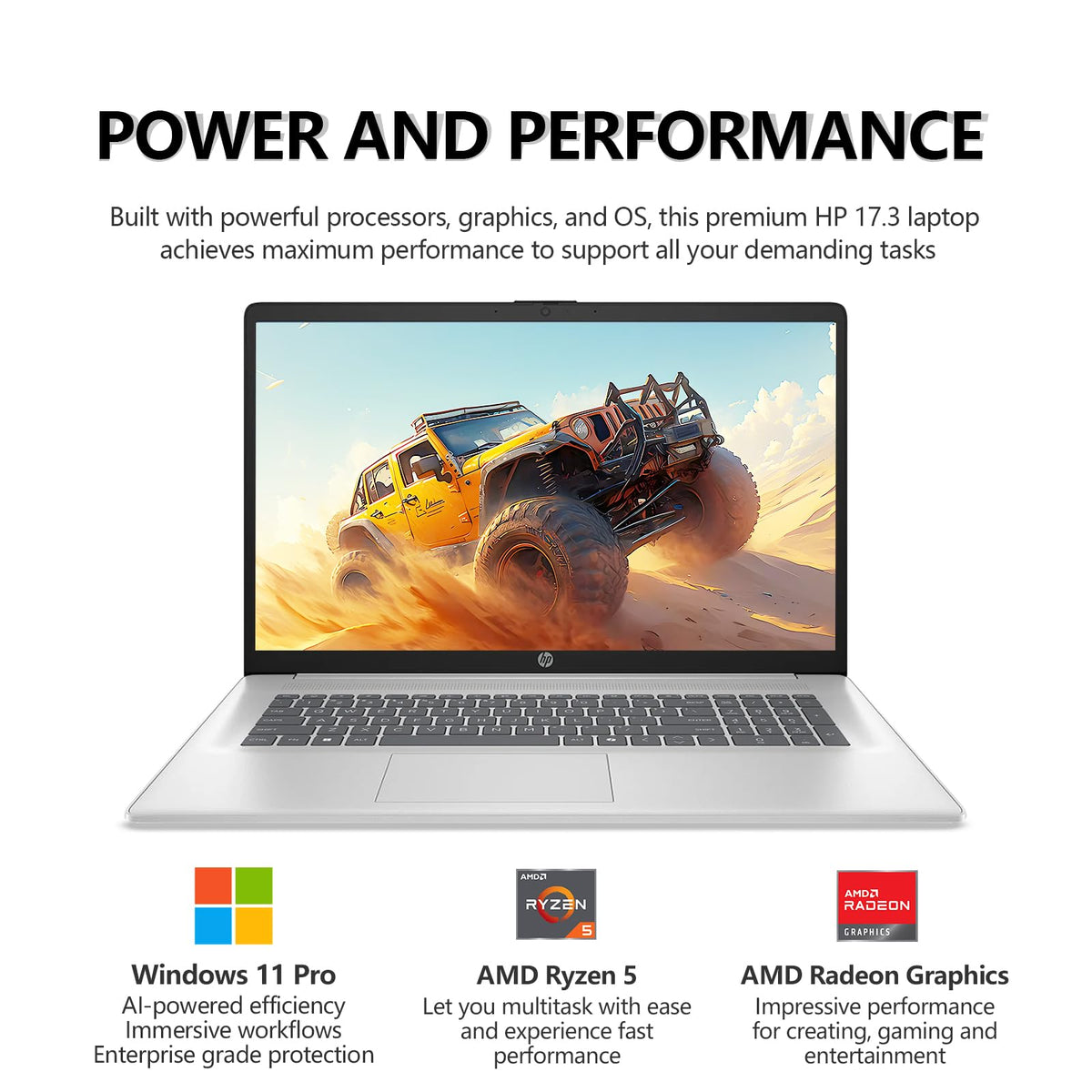 17.3 Inch Touchscreen Laptop, AMD Ryzen 5, 16GB RAM 1TB SSD O4805