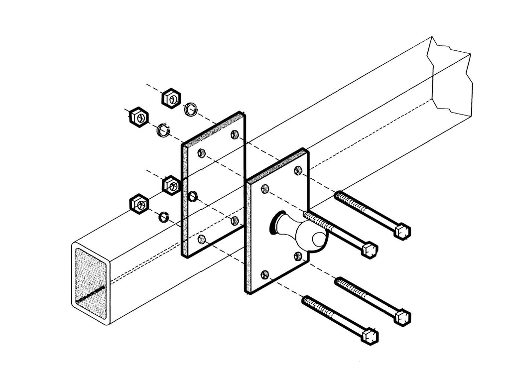 Heavy-Duty Powder-Coated Steel Sway Control Adapter M941549