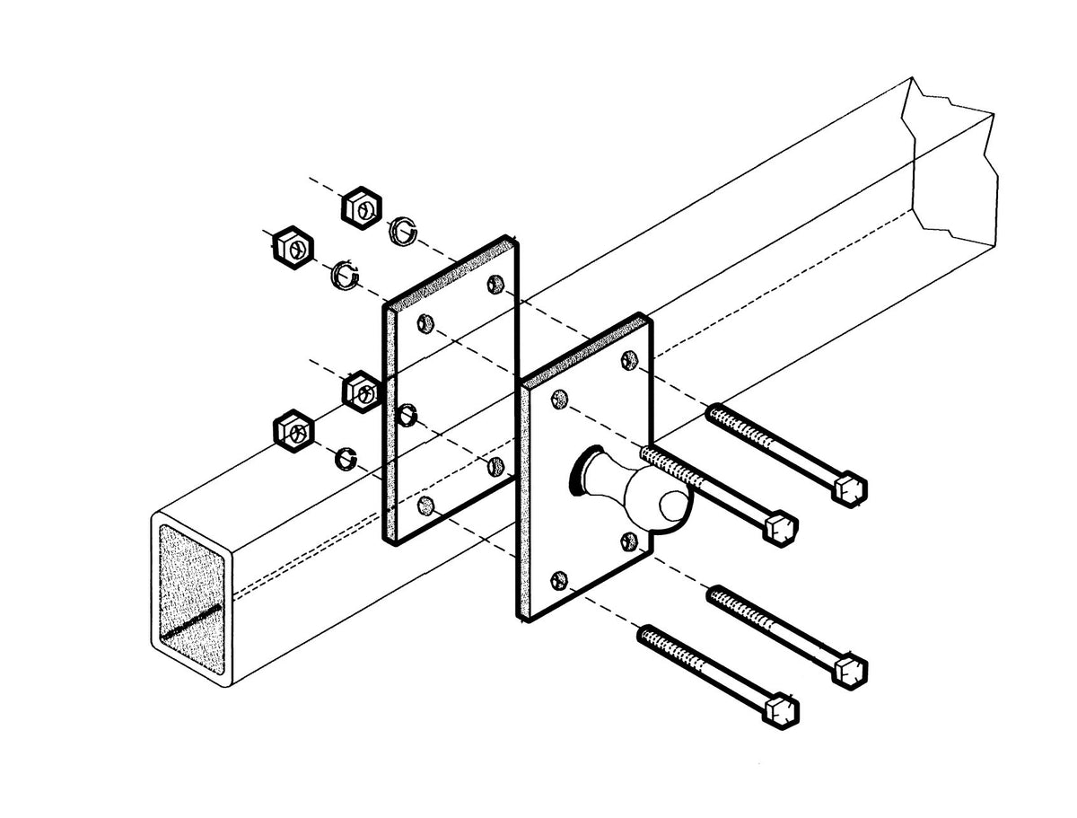 Heavy-Duty Powder-Coated Steel Sway Control Adapter M941549