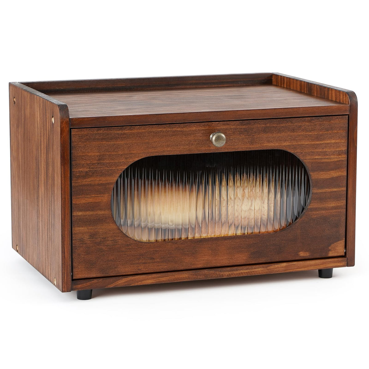 Wooden Bread Box with Acrylic Window U34372