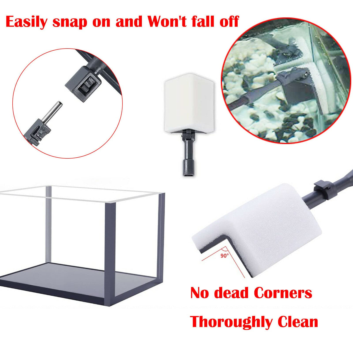 Carbon Fiber 5 in 1 Aquarium Cleaning Tool Kit J7165