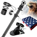 5ft Stainless Steel Flagpole with 3x5 Embroidered US Flag T9845