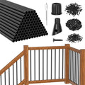 100 Pack 26" Round Black Aluminum Deck Balusters F159003