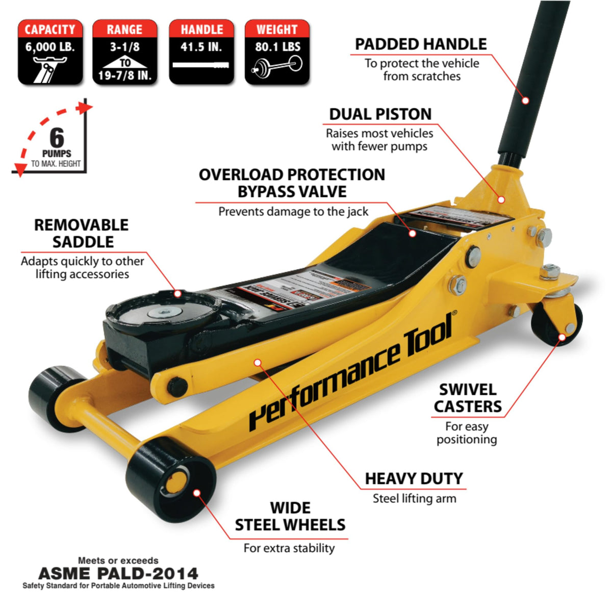 3 Ton Low Profile Hydraulic Floor Jack X5181