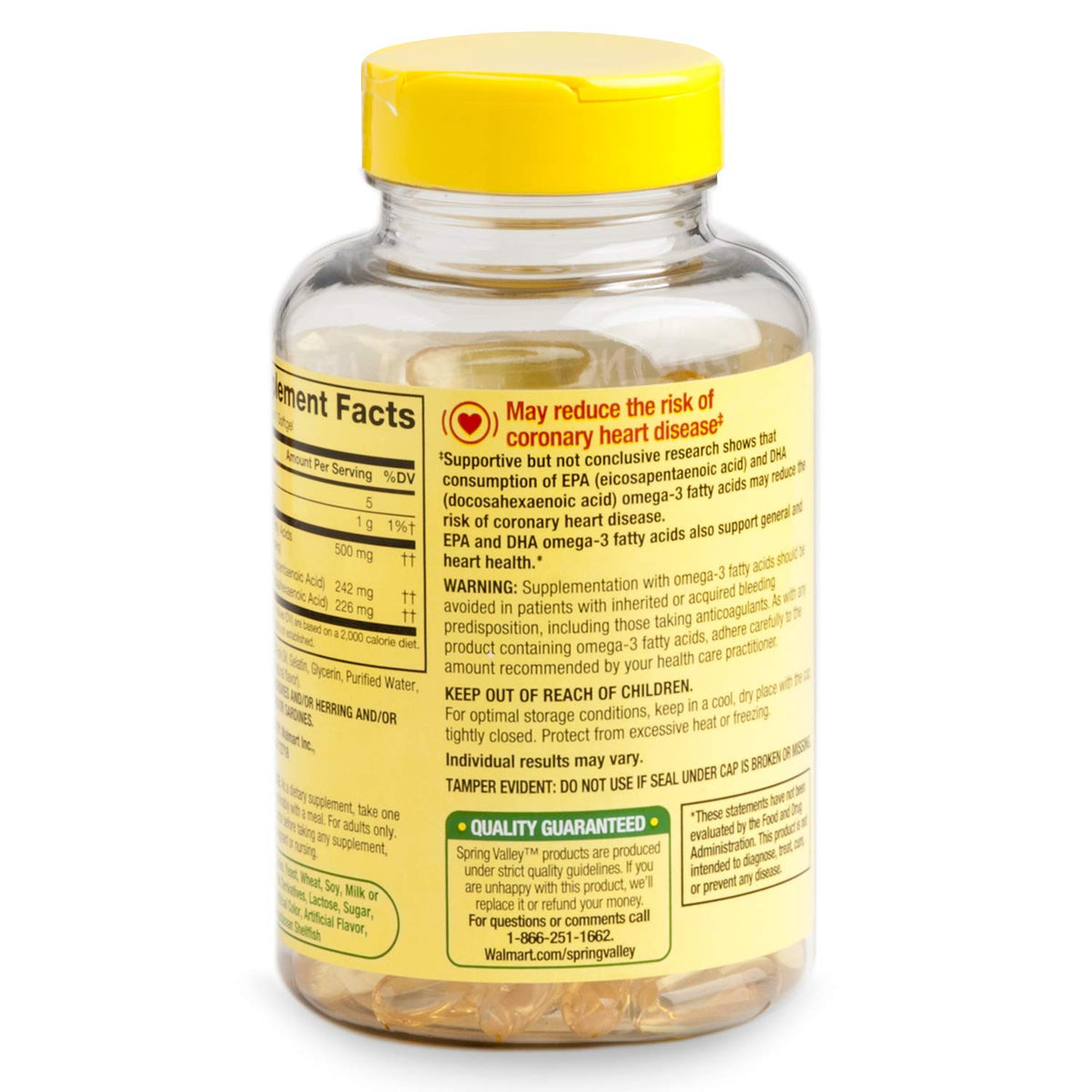 Omega-3 500 mg Fish Oil Lemon 120 Softgels A507