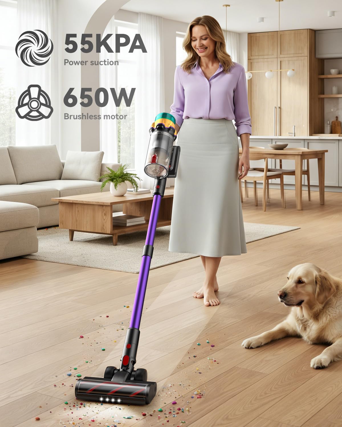 Cordless Stick Vacuum Cleaner 650W 60KPA Z98999