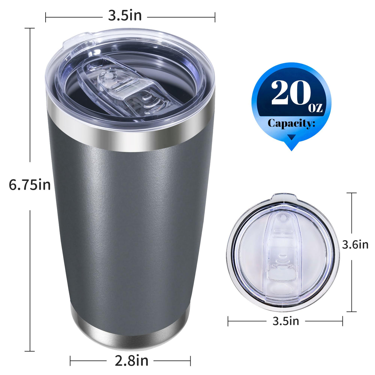 20oz Stainless Steel Insulated Tumbler with Lid Z5534