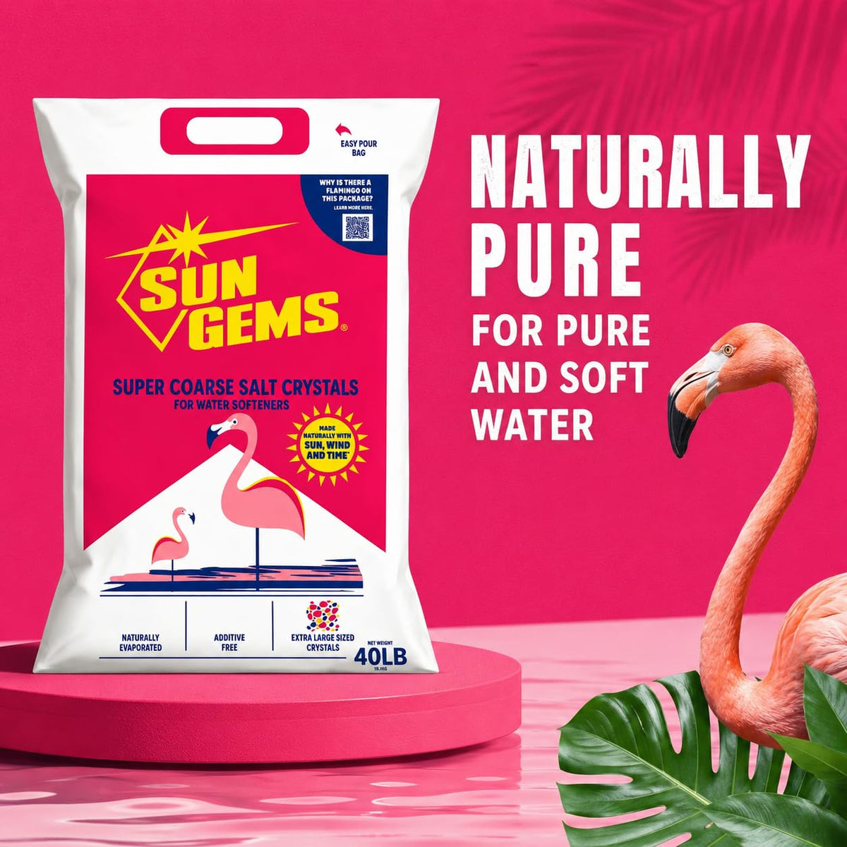Super Coarse Water Softener Salt Crystals 40 lb F71715