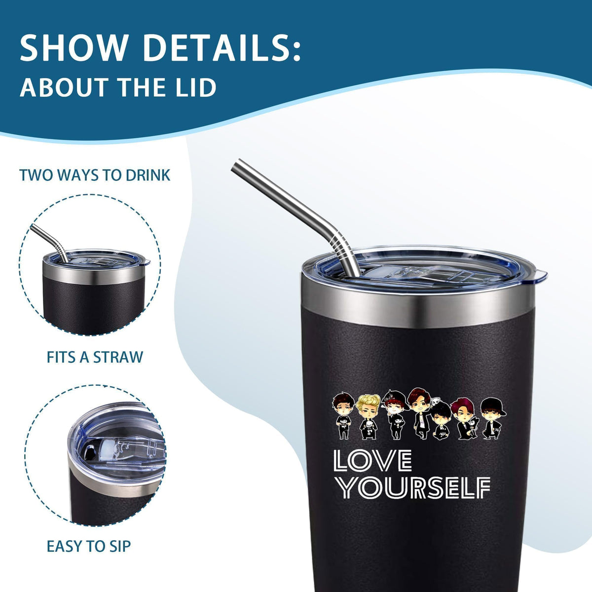 20oz Insulated Stainless Steel Tumbler with Lid F339368