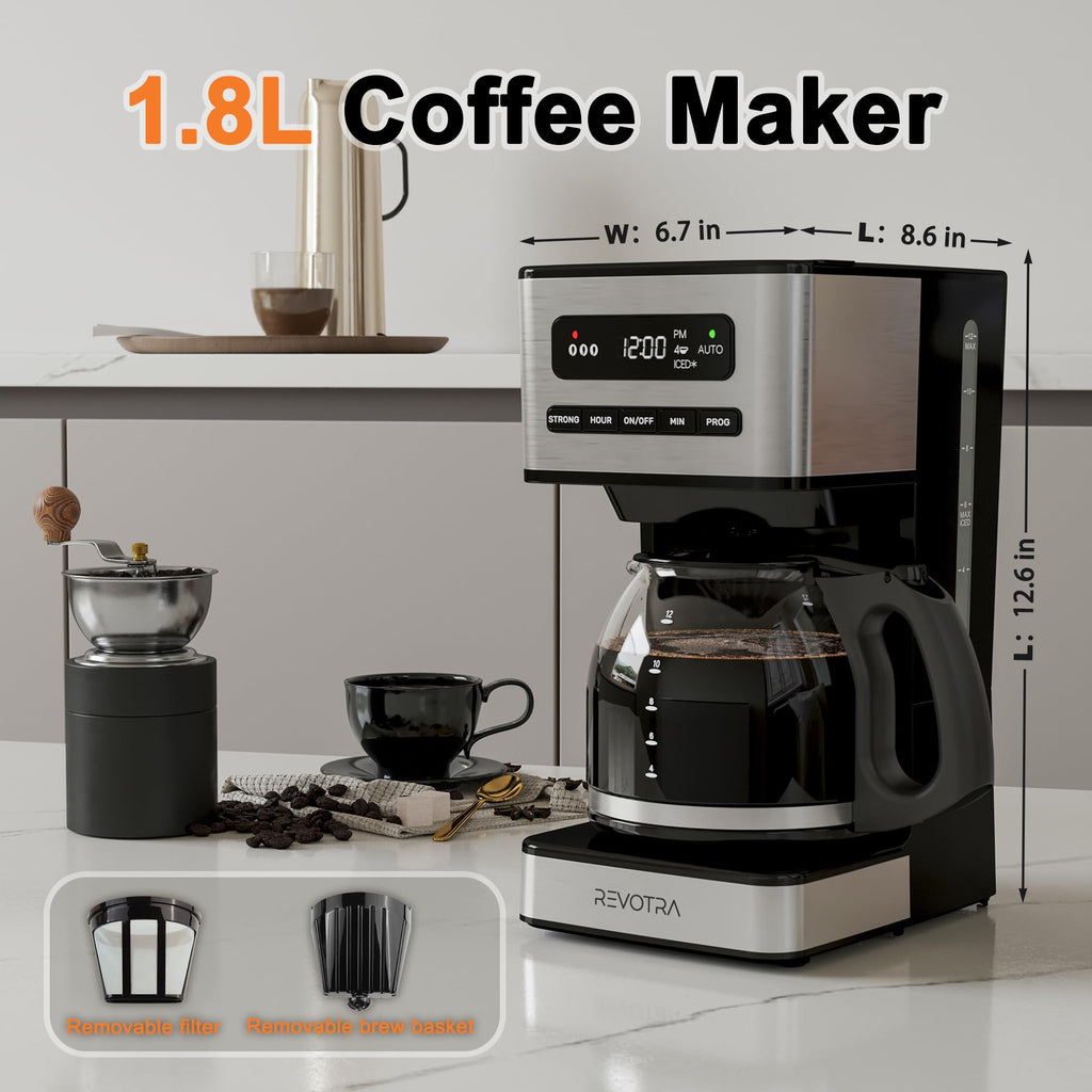 12 Cup Programmable Drip Coffee Maker D145