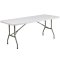 6-Foot Granite White Plastic Folding Table X613