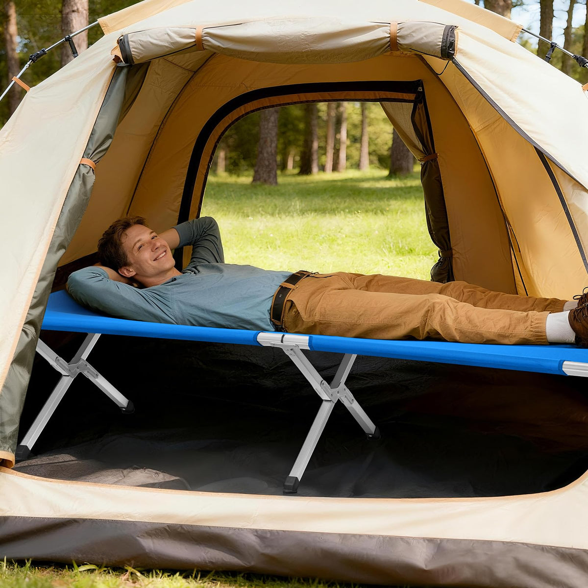 Folding Camping Cot with Carrying Bag P3257