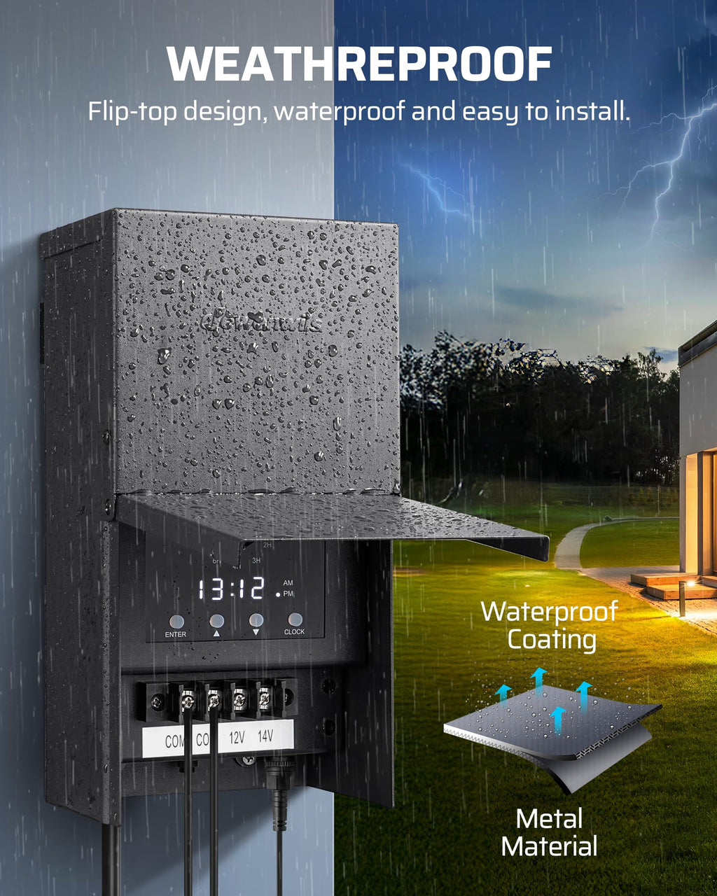 200W Low Voltage Landscape Lighting Transformer Z81795