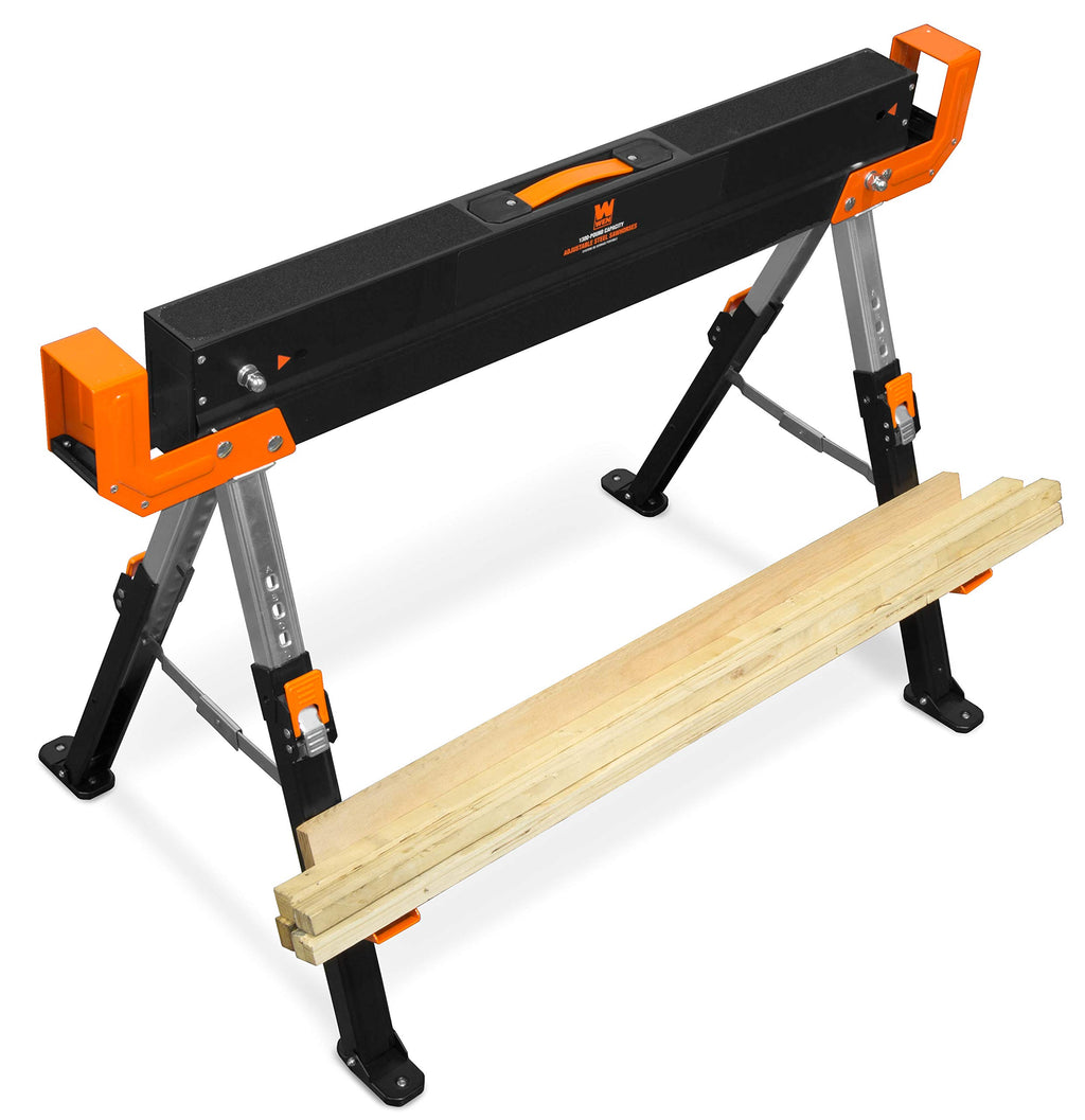Steel Saw Horse Set and 6" Quick Release Track Saw Clamps A15997