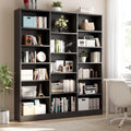 Black 6 Tier 17 Shelf Bookshelf Z9434