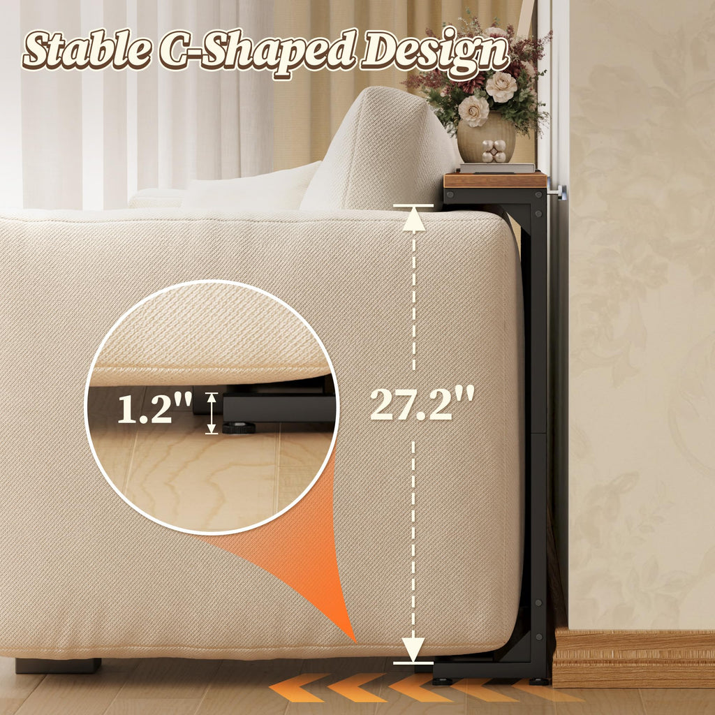 Extendable Behind Couch Table with Outlets Z16565