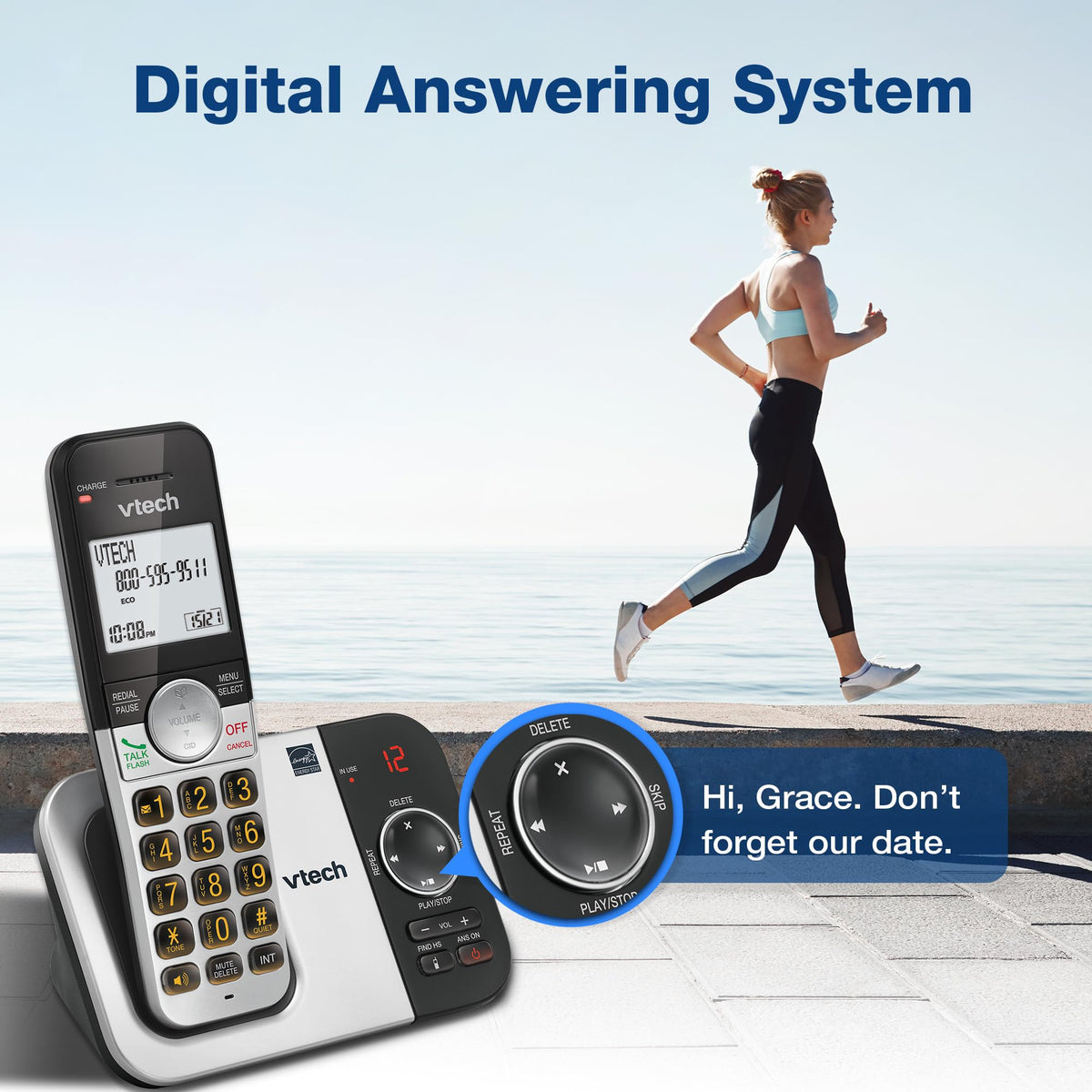 Cordless Home Phone with Answering Machine V7429